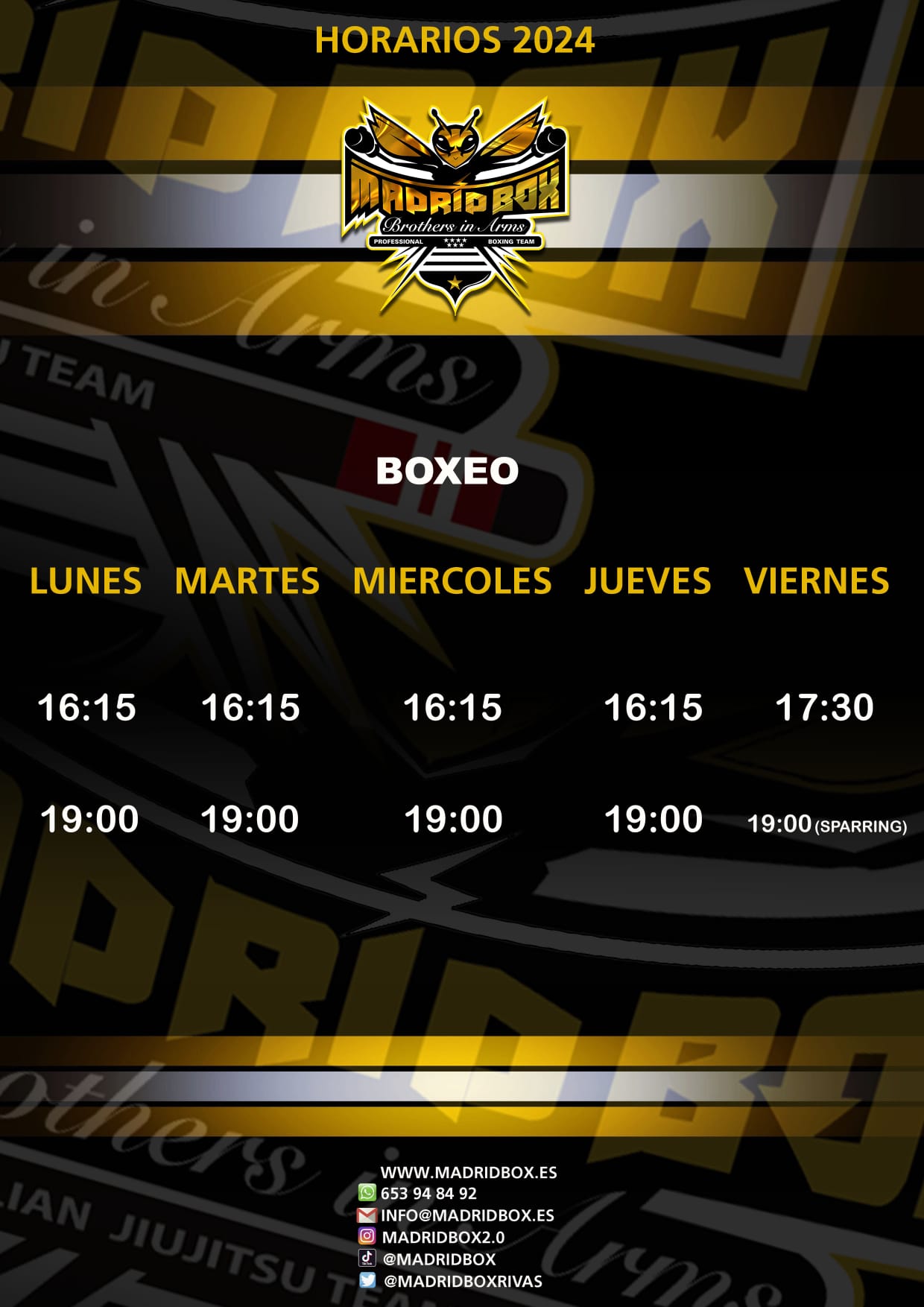 boxeo horarios